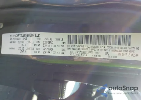 2014 Jeep Cherokee Latitude z USA, uszkodzony, nr VIN 1C4PJMCB6EW137769